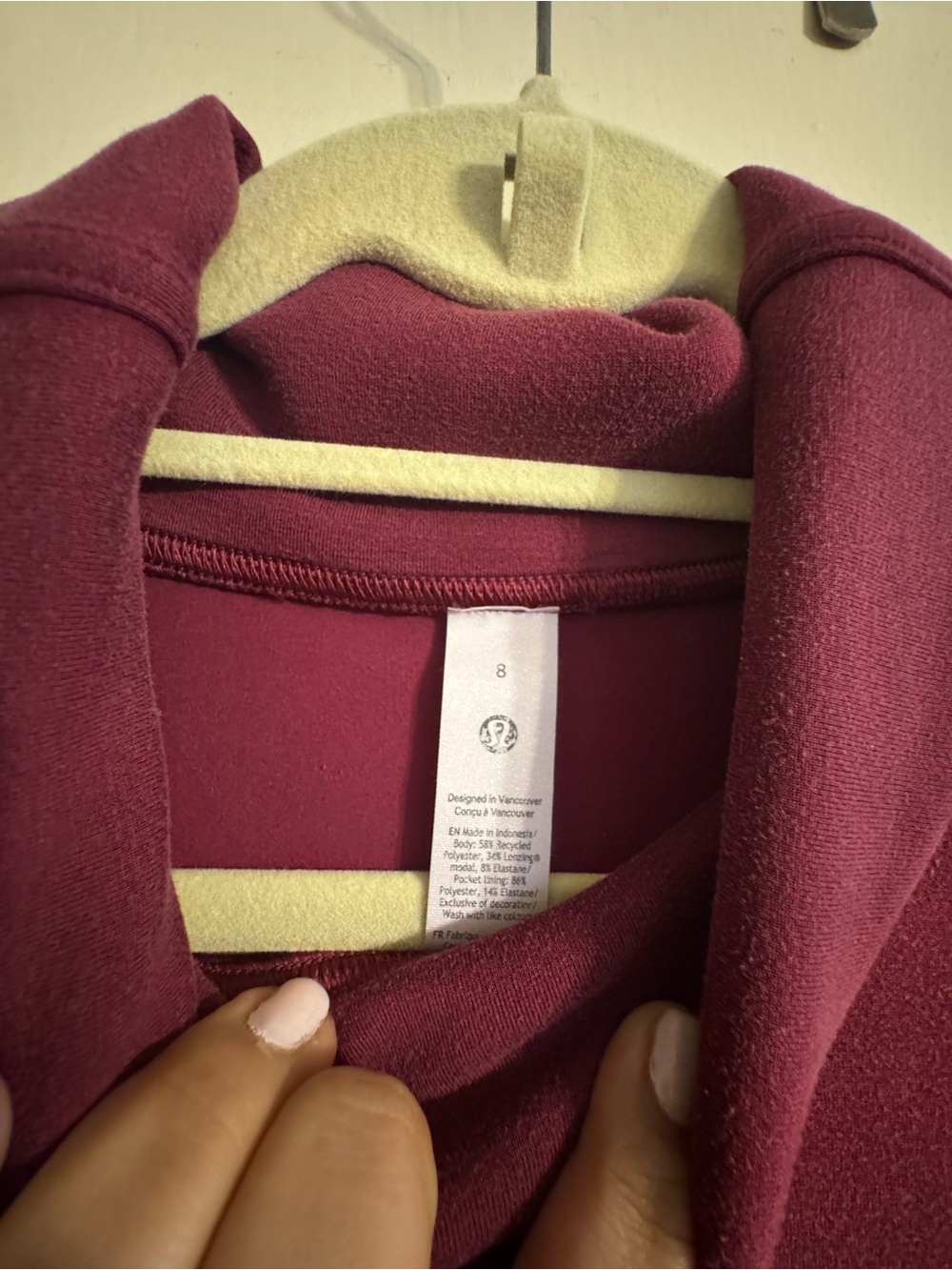 Oversized Lululemon Maroon Turtleneck Sweatshirt - - Picture 5 of 7